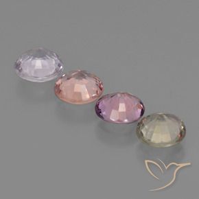 Gemme di Zaffiro Multicolore naturale da 3.06 ct, Rotondo, VS