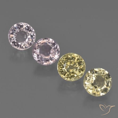 Gemme di Zaffiro Multicolore naturale da 3.60 ct, Rotondo, VS