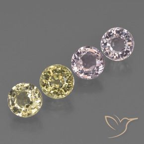 Gemme di Zaffiro Multicolore naturale da 3.60 ct, Rotondo, VS