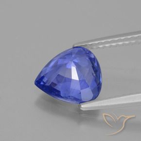 Zaffiro Blue violetto scuro naturale da 2.27 ct, Forma a pera, VS