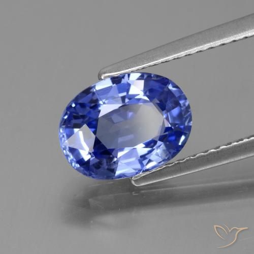 Zaffiro Blu viola intenso naturale da 2.67 ct, Ovale, VVS-VS