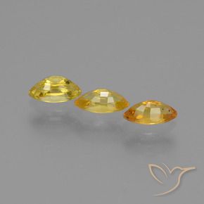 Gemme di Zaffiro Arancione brillante naturale da 1.27 ct, Taglio marquise, VVS-VS