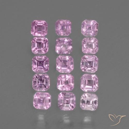 Gemme di Zaffiro Rosa viola reale molto chiaro naturale da 1.19 ct, Ottagonale / Taglio smeraldo, VS