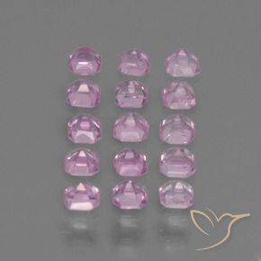 Gemme di Zaffiro Rosa viola reale molto chiaro naturale da 1.19 ct, Ottagonale / Taglio smeraldo, VS