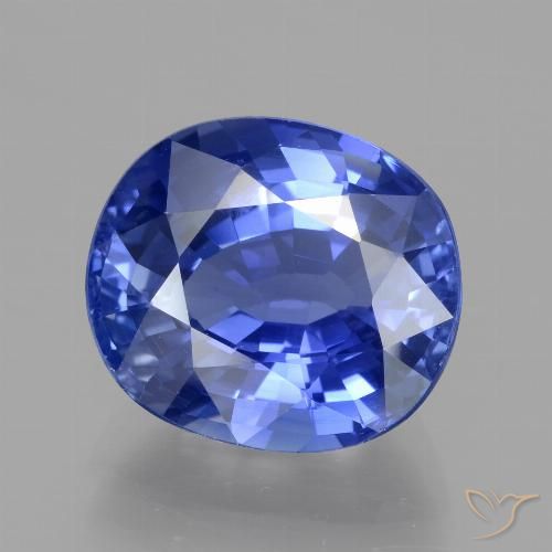 5.67ct Naturale Blu fiordaliso Zaffiro, Ovale, VS