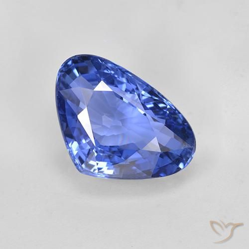 5.40ct Naturale Blu fiordaliso Zaffiro, Forma a pera, VVS-VS