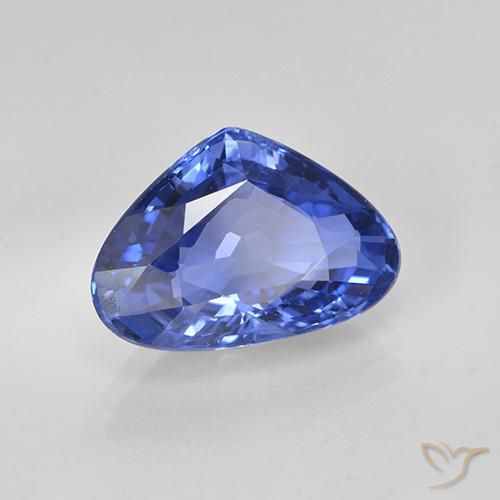 Zaffiro Blu fiordaliso naturale da 5.40 ct, Forma a pera, VVS-VS
