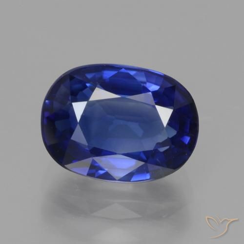 3.34ct Naturale Blu reale Zaffiro, Ovale, VS