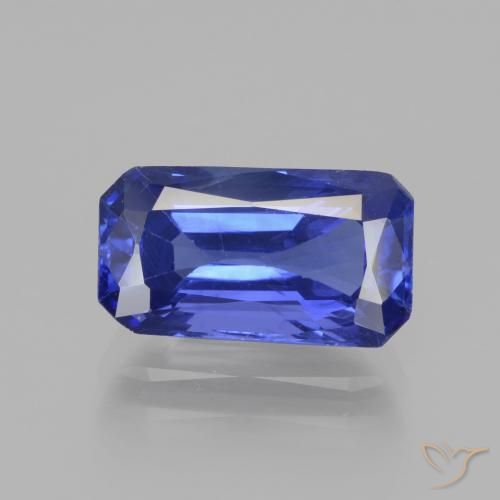 3.76ct Naturale Blue violetto scuro Zaffiro, Taglio smeraldo, VS