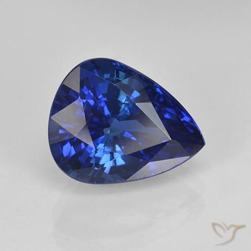 Zaffiro Blu reale naturale da 4.46 ct, Forma a pera, VS