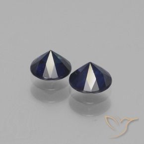 Gemme di Zaffiro Blu notte naturale da 1.11 ct, Rotondo, VS