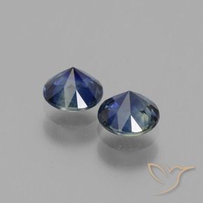 Gemme di Zaffiro Blu navy naturale da 1.18 ct, Rotondo, VS