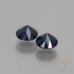 Gemme di Zaffiro Blu scuro naturale da 1.14 ct, Rotondo, VS