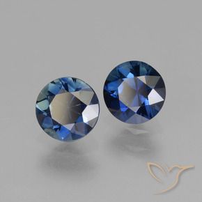 Gemme di Zaffiro Blu notte naturale da 1.30 ct, Taglio rotondo, VVS