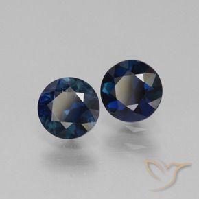Gemme di Zaffiro Blu scuro naturale da 1.16 ct, Rotondo, VS