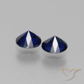 Gemme di Zaffiro Blu scuro naturale da 1.09 ct, Rotondo, VS