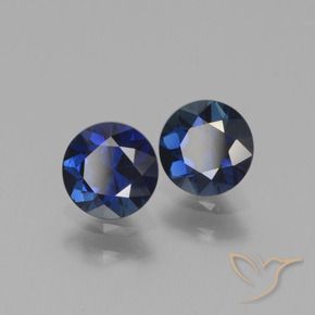 Gemme di Zaffiro Azzurro crepuscolare naturale da 1.22 ct, Rotondo, VVS-VS