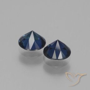 Gemme di Zaffiro Azzurro crepuscolare naturale da 1.22 ct, Rotondo, VVS-VS