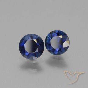 Gemme di Zaffiro Blu scuro naturale da 1.01 ct, Rotondo, VS