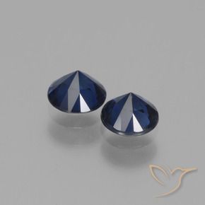 Gemme di Zaffiro Blu scuro naturale da 1.01 ct, Rotondo, VS