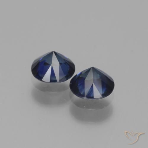 Gemme di Zaffiro Azzurro crepuscolare naturale da 1.12 ct, Rotondo, VS