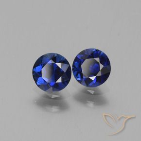 Gemme di Zaffiro Blu scuro naturale da 1.15 ct, Rotondo, VS