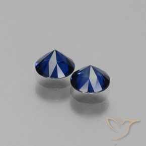 Gemme di Zaffiro Blu scuro naturale da 1.15 ct, Rotondo, VS