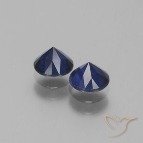 Gemme di Zaffiro Blu navy naturale da 1.31 ct, Rotondo, VS