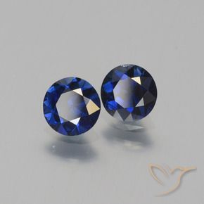 Gemme di Zaffiro Blu navy naturale da 1.14 ct, Rotondo, VVS-VS