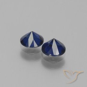Gemme di Zaffiro Blu scuro naturale da 1.21 ct, Rotondo, VS