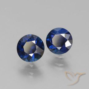 Gemme di Zaffiro Blu navy naturale da 1.14 ct, Rotondo, VS