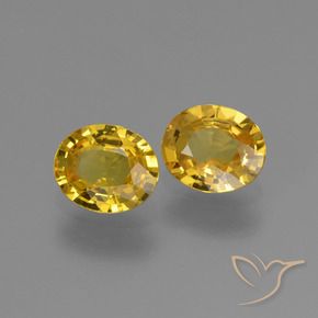 Gemme di Zaffiro Dorato naturale da 1.42 ct, Ovale, VVS-VS