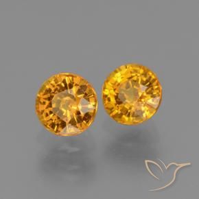 Gemme di Zaffiro Arancio-Oro naturale da 1.47 ct, Rotondo, VS