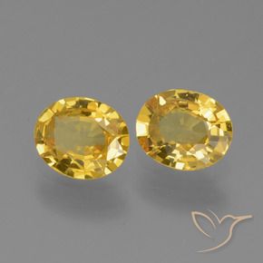 Gemme di Zaffiro Dorato naturale da 1.23 ct, Ovale, VS