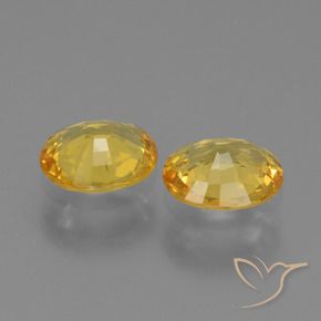 Gemme di Zaffiro Dorato naturale da 1.23 ct, Ovale, VS