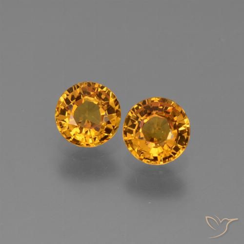 1.19ctw Naturale Oro Zaffiro, Rotondo, VS