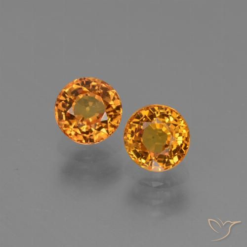 1.38ctw Naturale Oro Zaffiro, Rotondo, VS