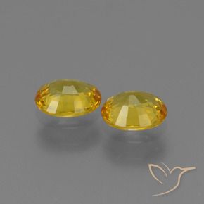 Gemme di Zaffiro Giallo miele naturale da 1.43 ct, Ovale, VVS-VS