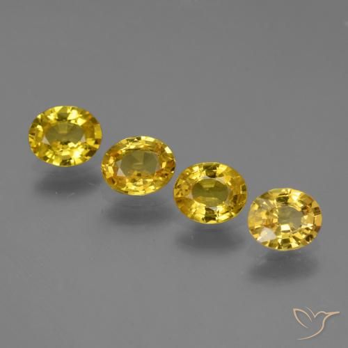 Gemme di Zaffiro Oro giallastro naturale da 2.62 ct, Ovale, VVS-VS
