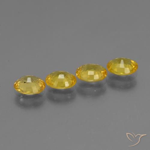 Gemme di Zaffiro Oro giallastro naturale da 2.62 ct, Ovale, VVS-VS