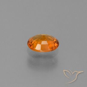 Zaffiro Arancione scuro naturale da 0.74 ct, Ovale, VS