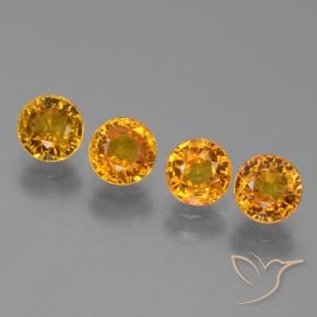 Gemme di Zaffiro Oro naturale da 2.80 ct, Rotondo, VVS-VS