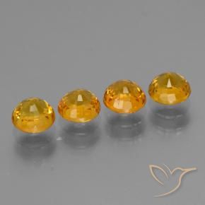 Gemme di Zaffiro Oro naturale da 2.80 ct, Rotondo, VVS-VS