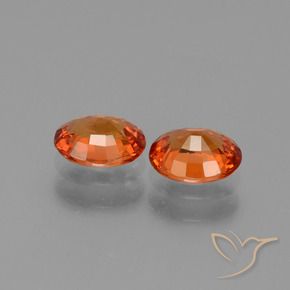 Gemme di Zaffiro Arancione Ambra naturale da 1.38 ct, Ovale, VS
