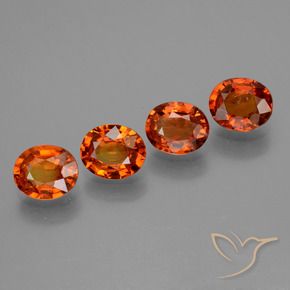 Gemme di Zaffiro Arancia Fuoco naturale da 3.03 ct, Ovale, VS