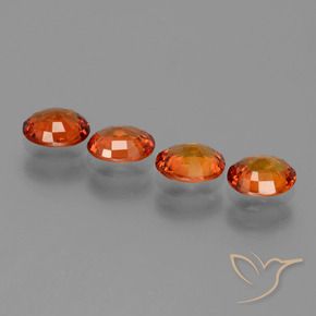 Gemme di Zaffiro Arancia Fuoco naturale da 3.03 ct, Ovale, VS