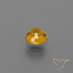Zaffiro Arancio Dorato Profondo naturale da 0.74 ct, Rotondo, VVS-VS