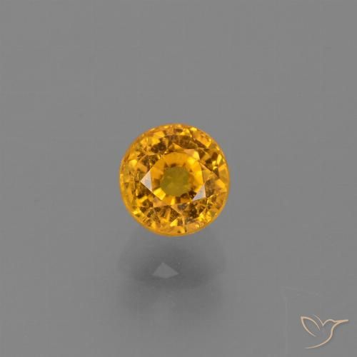 0.84ct Naturale Arancio intenso-OroG Zaffiro, Rotondo, VS