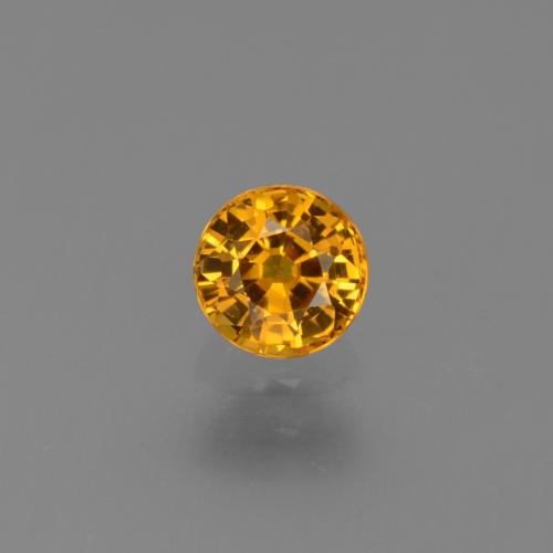 0.68ct Naturale Arancio Medio Zaffiro, Rotondo, VS