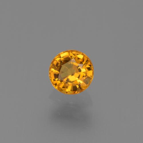Zaffiro Arancio Medio naturale da 0.68 ct, Rotondo, VS